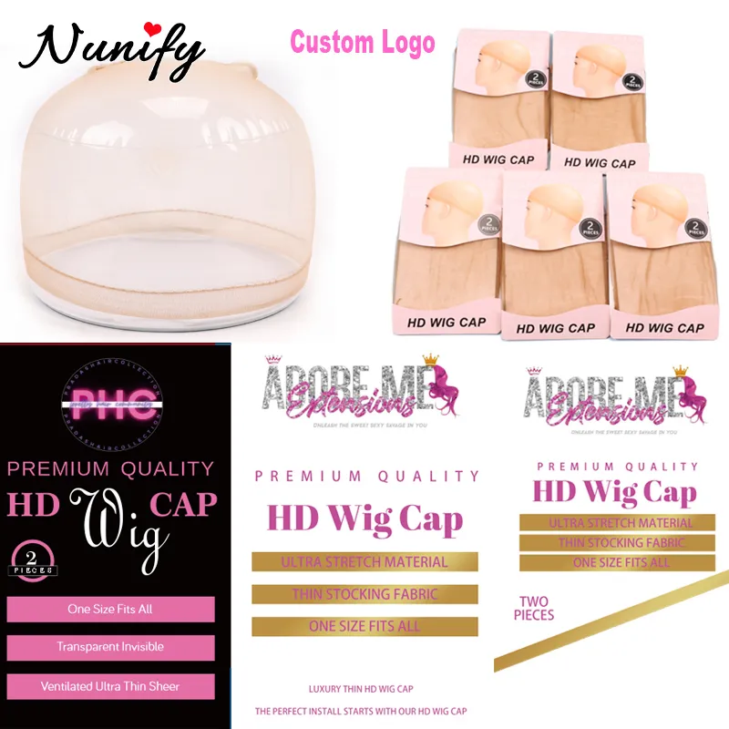 CAPS CAPS CASED PACKIGNING FOR HD WIG CAP ULTRA TILE STOCKING CAP لشبكة WIG الخاصة بالتغليف Mesh Lace Hairnet 50/100Packs 230729