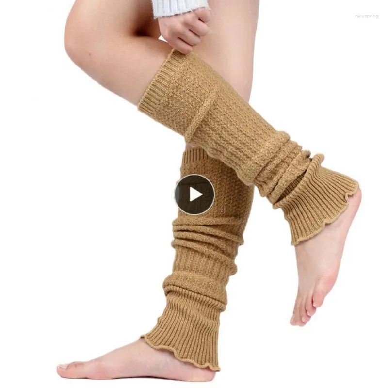 Chaussettes de sport Qualité 1 Paire Genou Type Jambières Doux Et Confortable Haute Botte Bas Doux Réchauffeurs Coloré