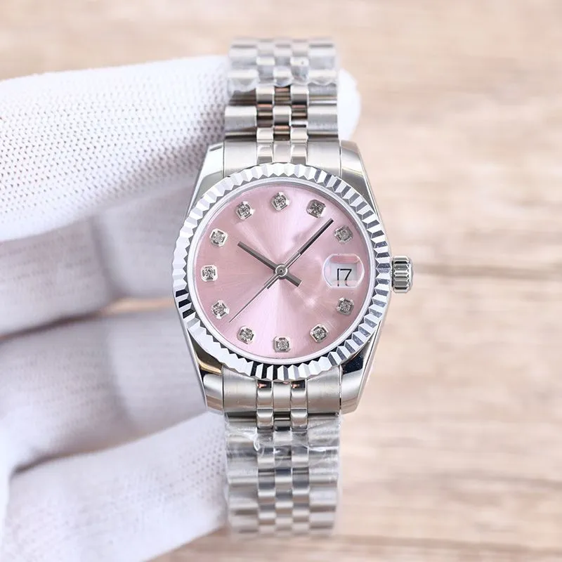 Movimento relógio assistir automático mecânico de 28mm assista a mulheres moldura de aço inoxidável diamante lady luminous watch luminous watch watches watches