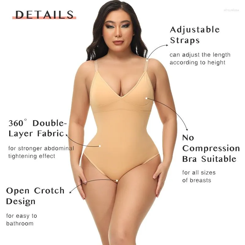 Womens Shapers Low Back Bodysuit For Women Tummy Control Body