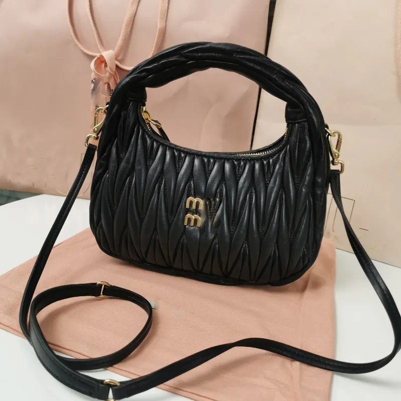 Miui Luxe 5bc125 Klassieke Tas Hobo Onderarmtas Echt Leer Wander Gematelasseerd Dames Heren Designer Portemonnees Clutch Schouderriem Tote Crossbody Tassen