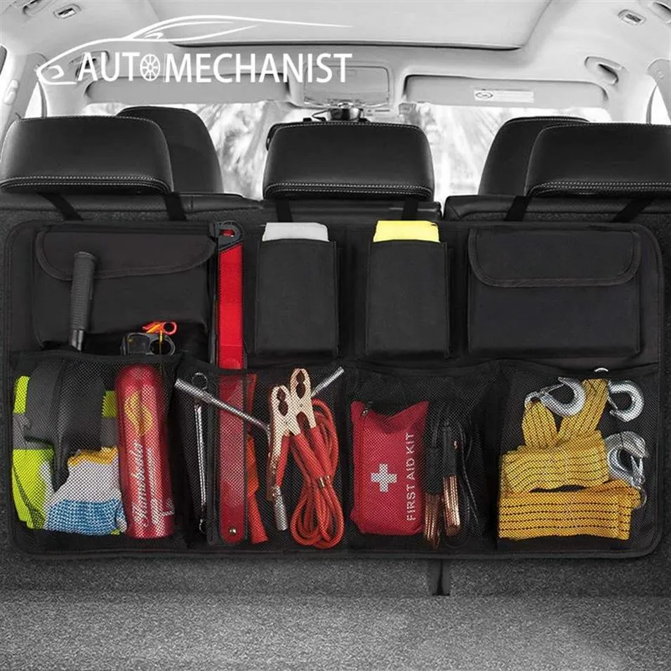Car Organizer Trunk Box Toys Contenitore per la conservazione degli alimenti Borse Accessori per interni auto Organizzatori per tasca posteriore del sedile312I