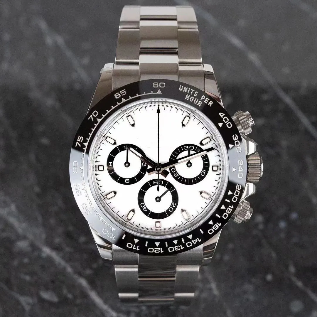 Montres de créateurs Rolx BT Better Factory Montres TH122mm 116500 40mm Cadran Blanc Panda Céramique CAL4130 Mouvement Mécanique Automatique Chronographe Montre-Bracelet X