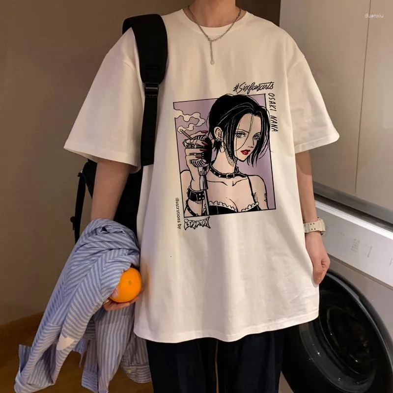 Herr t-skjortor svarta stenar nana osaki anpassade t-shirts kvinnor designer kläder gåva sommar mode casual bomull överdimensionerad gotisk