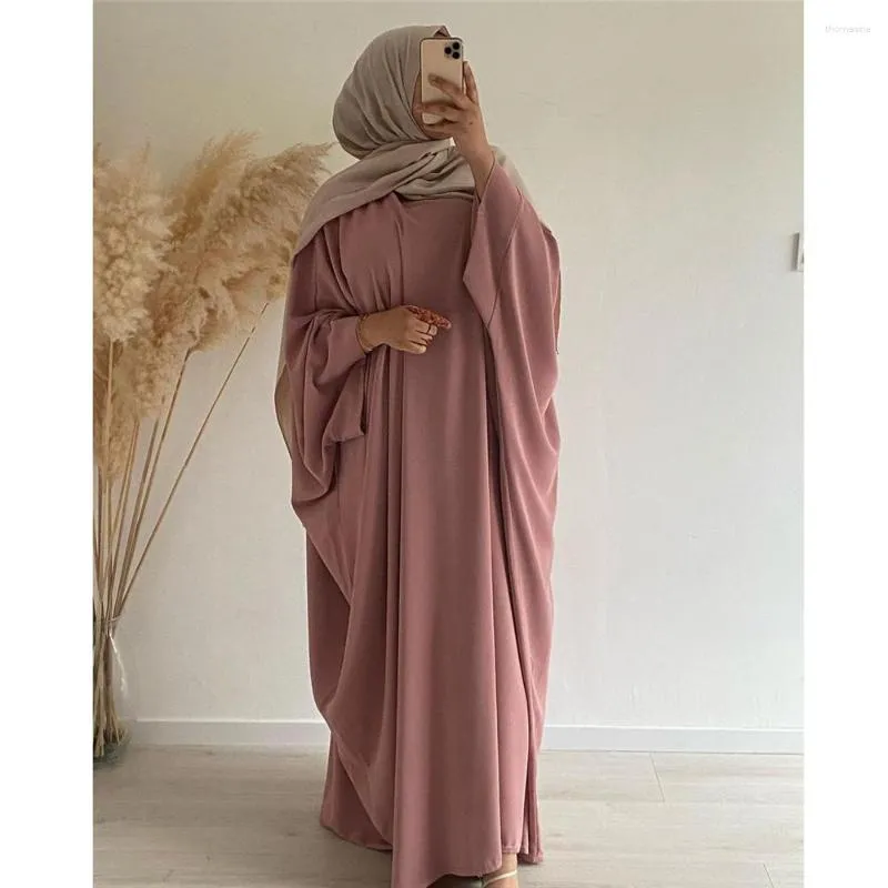 Roupas étnicas Eid Modest Dress Women Muslim Plain Abaya Ramadan Oração Vestuário Árabe Robe Turquia Kaftan Jilbab Gown Vestidos