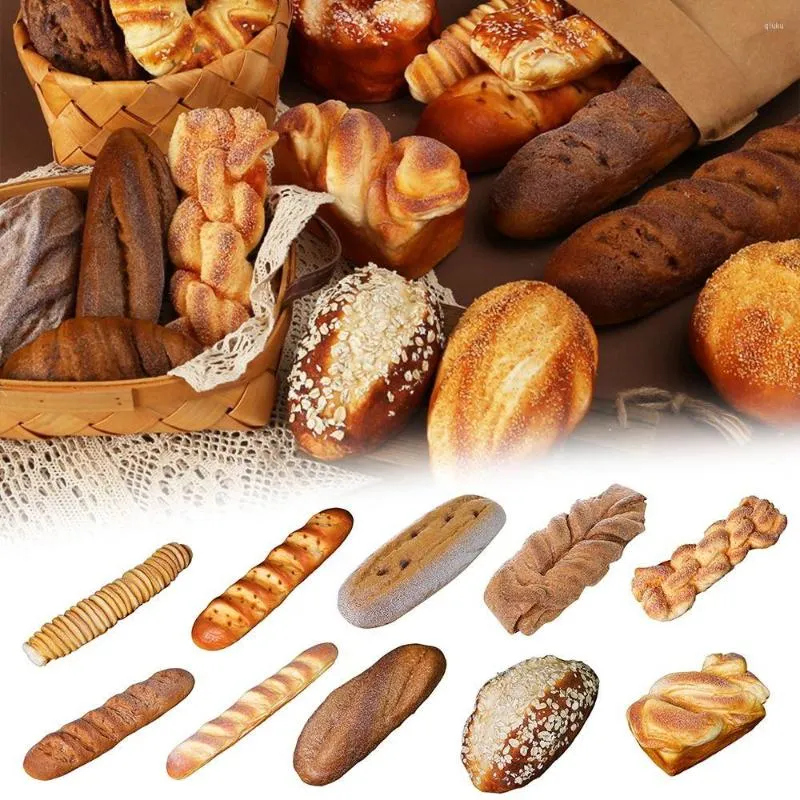 Dekorativa blommor Hantverkstillbehör Po Props Bakery Scene Model Artificial Bread Simulation Food Kitchen Toy Home Decoration