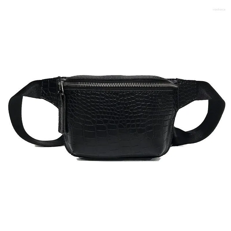 Bolsa de cintura Bolsa casual para mulheres Aligator Leather Fanny Pack Pouch Bolsa Pacote de peito Senhoras de cinta larga Crossbody feminino