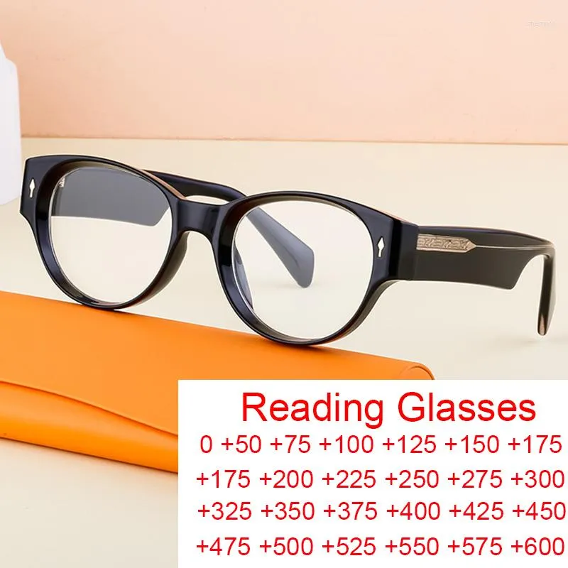 Sunglasses Anti Blue Light Oval Prescription Glasses Women Fashion Trend Black Reading Simplicity Double Color Presbyopia Eyewear