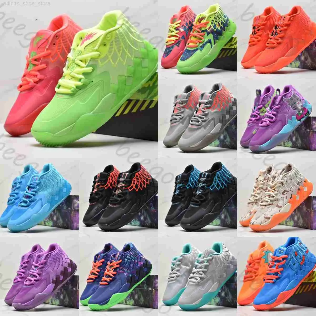 Zapatillas de baloncesto MB 1 Rick And Morty a la venta LaMelos Ball Hombres Mujeres Sueños iridiscentes Buzz City Rock Ridge Red Galaxy Not Lamelo