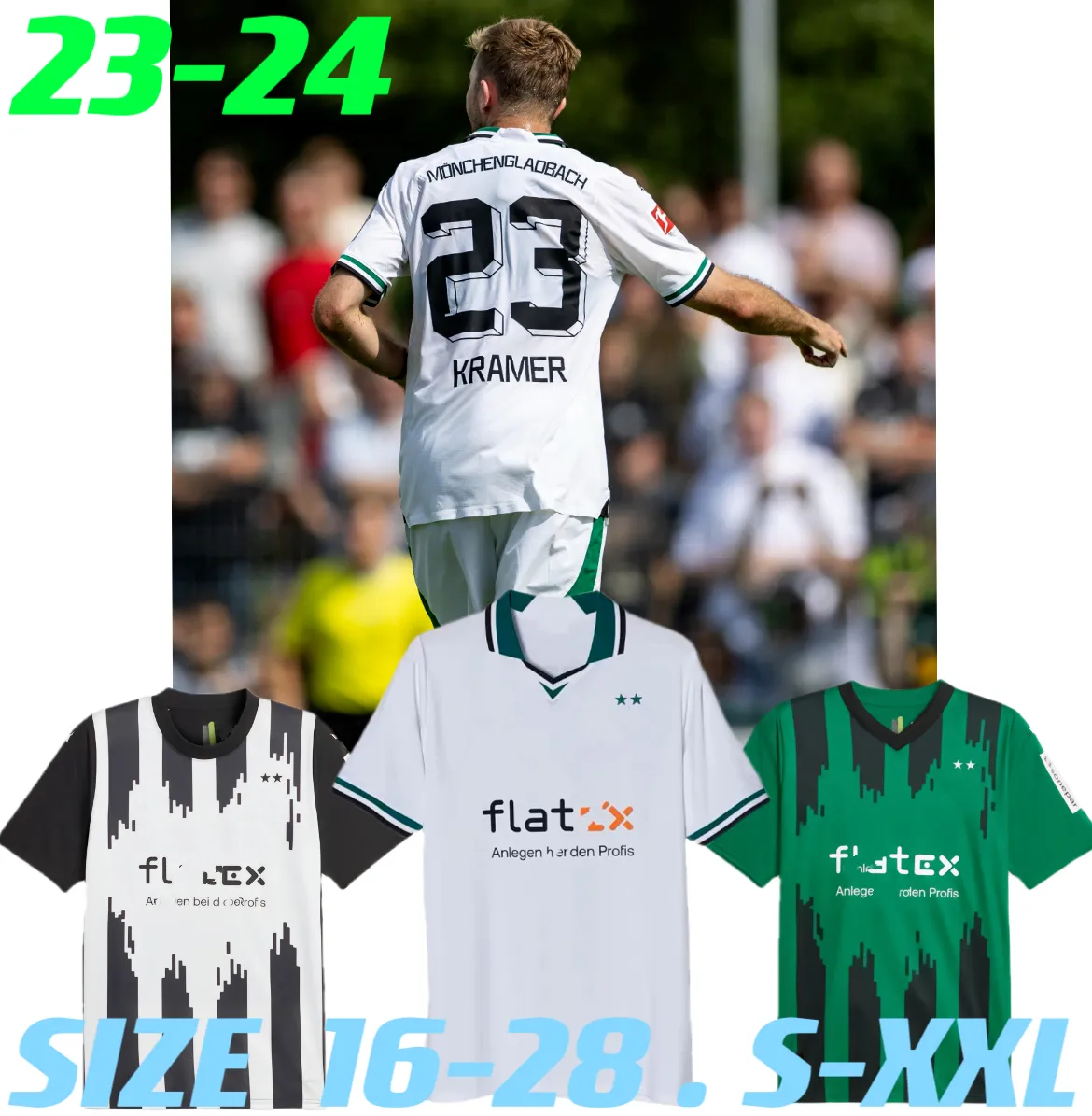 22 2023 2024 borussia monchengladbach soccer jerseys Gladbach ELVEDI PLEA ZAKARIA NEUHAUS GINTER THURAM home away 22 23 24 football men and kids shirt