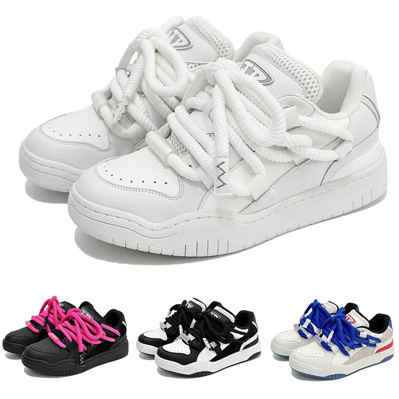 Multicolored designer couple style bakery discount casual shoes for man womans black pink blue white sports casual outdoor sports sneakers