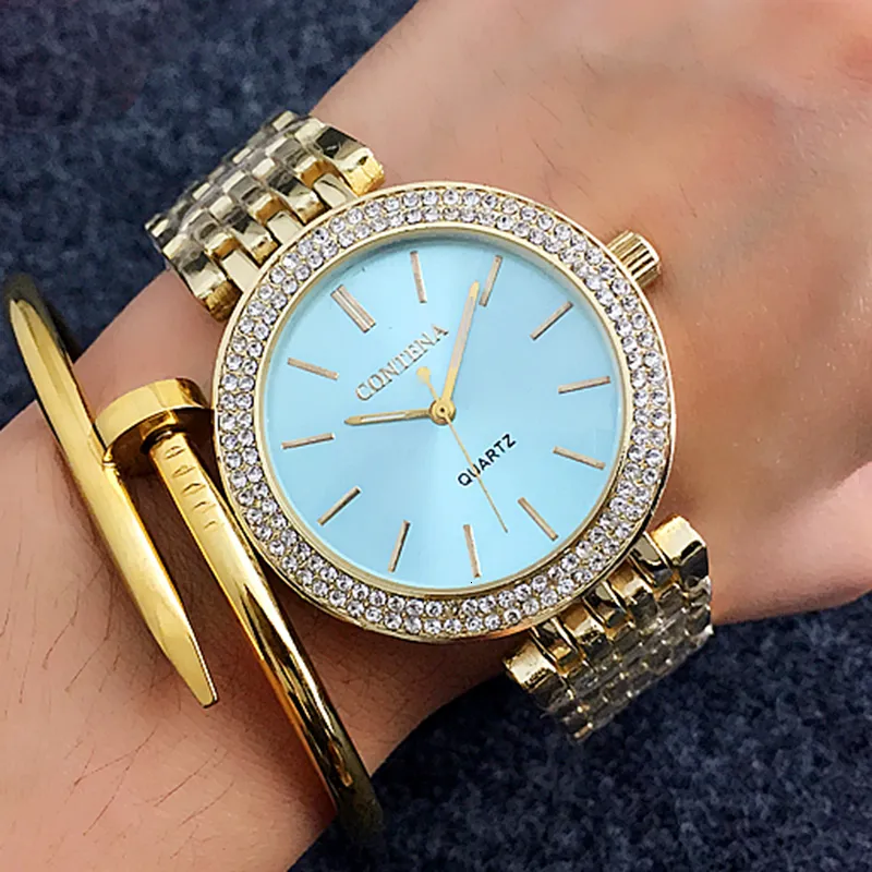 Luxury Stainless Steel Womens Quartz Elizabeth Holmes Wristwatch
