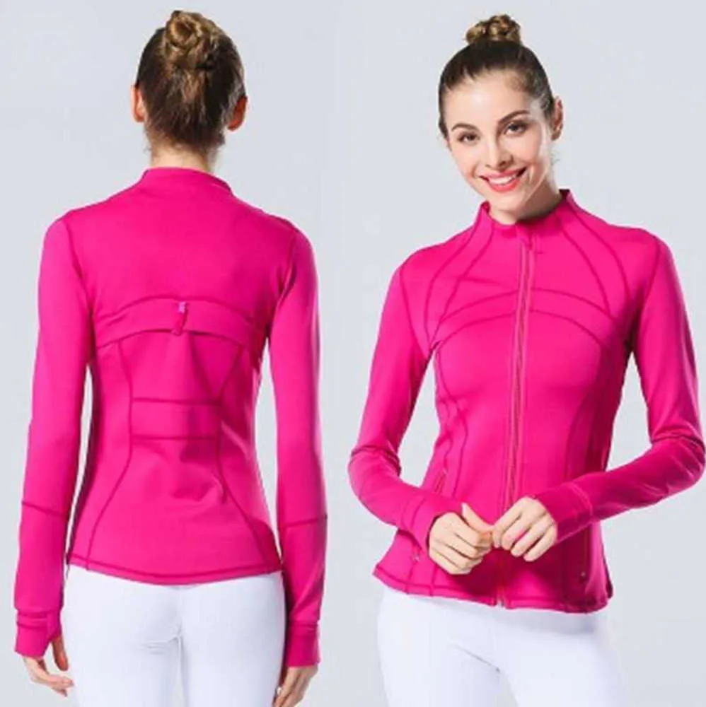 2023 Yoga Jacket Womens Define Workout Sport Coat Fitness Sports Quick Dry Activewear Top Solid Zip Up Sweat Sportwear Respirant design099ess