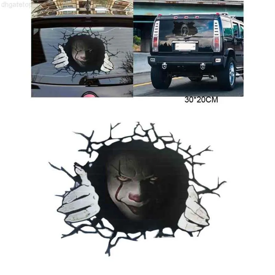 Horror Halloween Pattern Stickers Personalized Design Car Door Window Exterior Body Decorative Stickers for Adults215N