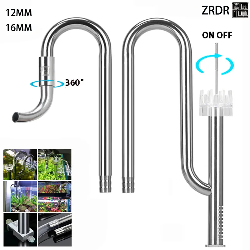 Filtration Heating ZRDR Aquarium Lily Pipe With Surface Skimmer Inflow And  Outflow Stainless Steel For Filter Planted Fish Tank 230729 From Xuan10,  $19.81