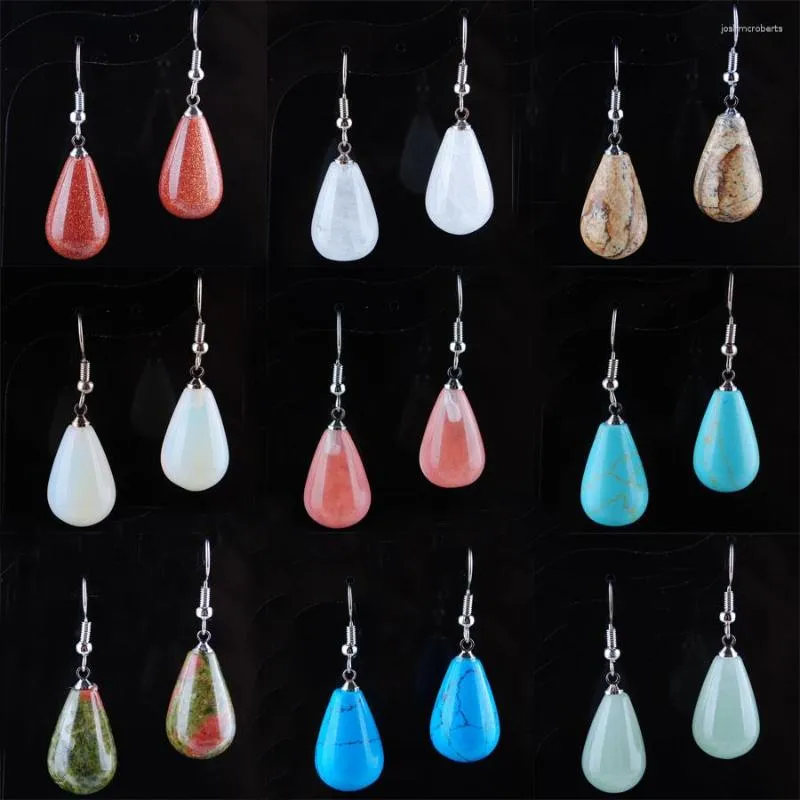 Orecchini pendenti Colore multiplo Classico Goccia d'acqua a goccia Perle di pietra naturale Opale di malachite Ciondolo Orecchini pendenti Gioielli da donna IBR321