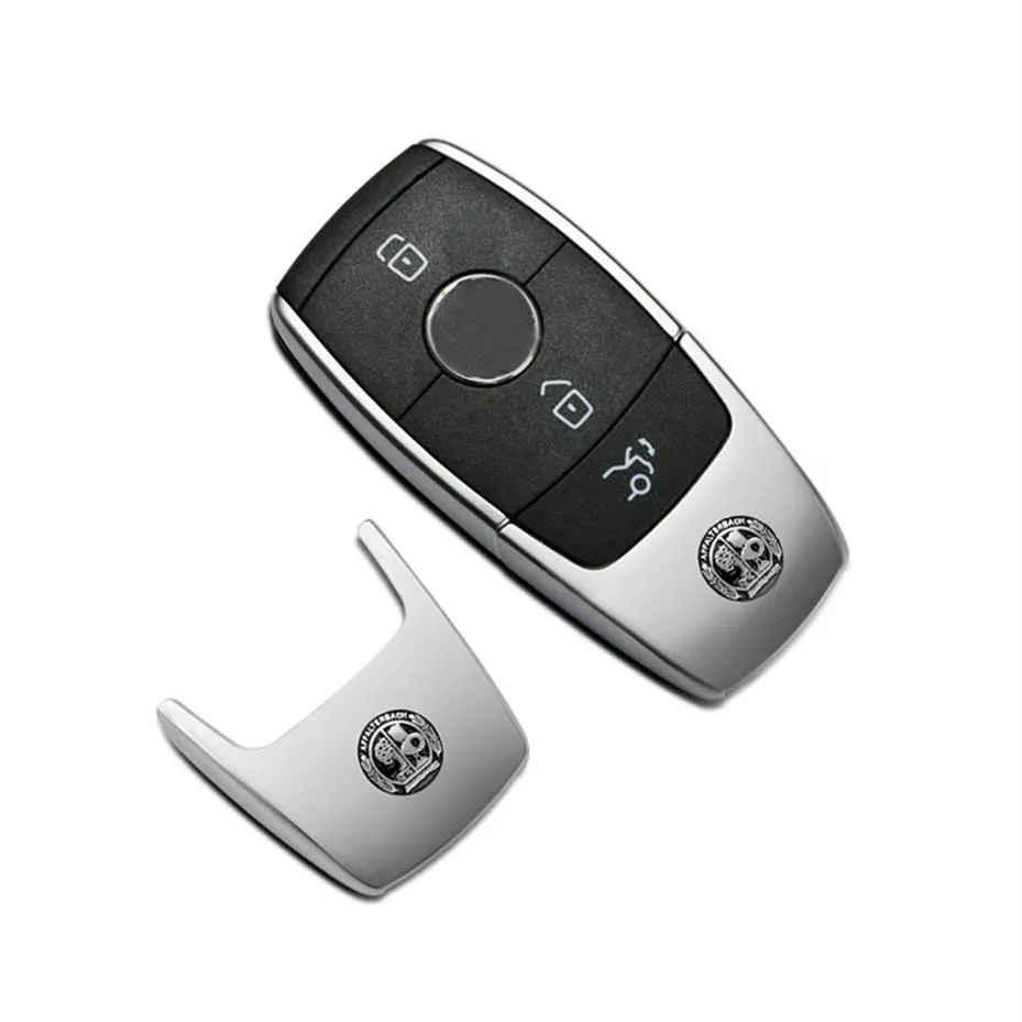 Silver Car Key Cover Metal Auto Shell Case för AMG Mercedes W213 W212 W211 W210 W202 W203 W204 W205 W206 W207 C180 C200 E300248Z