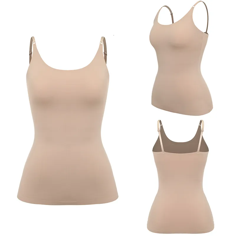 Seamless Waist Tummy Control Shapewear Top For Women Nude Black