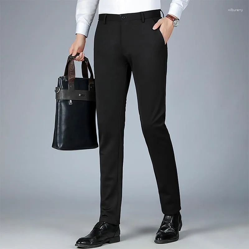 Abiti da uomo Abbigliamento da uomo Business Casual Solid Suit Pants Primavera Autunno Slim Fashion Classic Pantaloni da lavoro formali K11743
