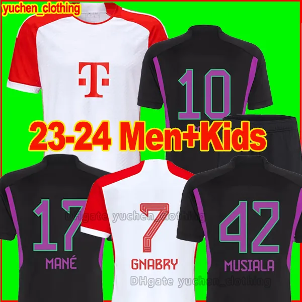 23/24 Musiala de Ligt Soccer Jerseys Mane Sane Hernandez Bayern Munich Grabry Goretzka Coman Muller Davies Kimmich Football Shird Men Kit 2023 2024ユニフォーム