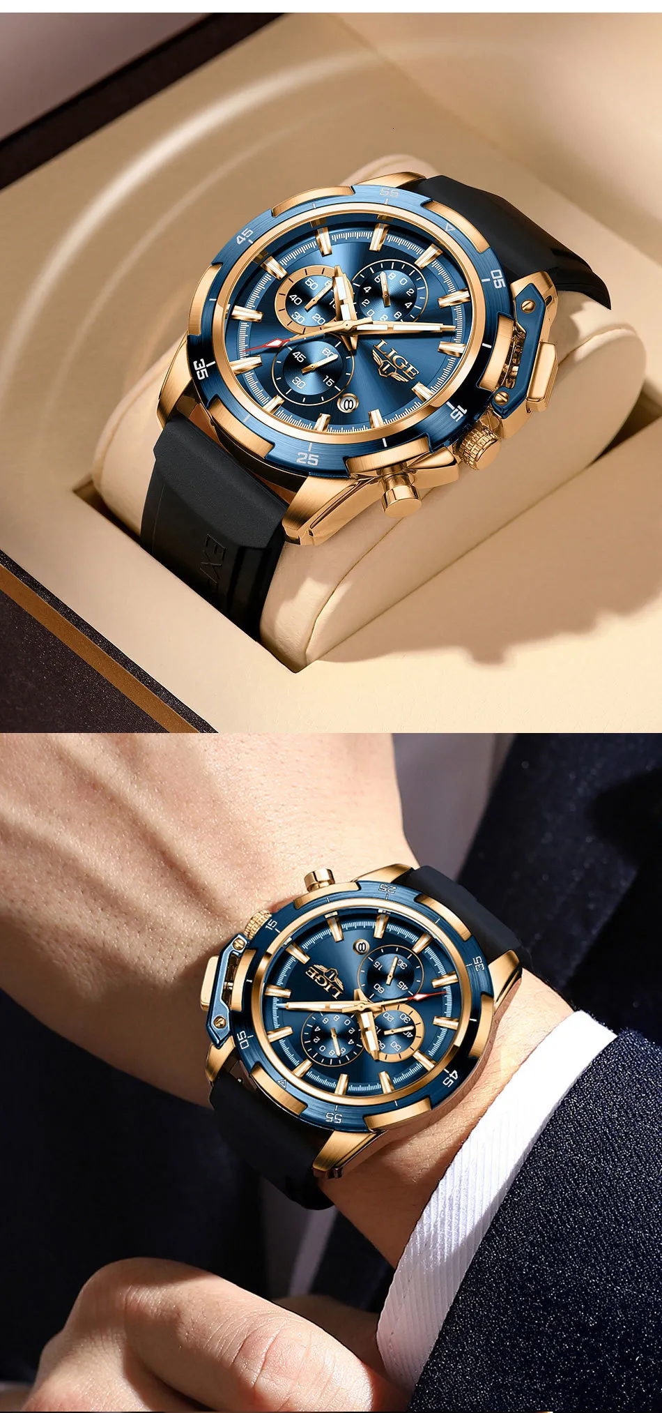 85 787 Lige Quartz Mens relogio masculino 230729 DHgate