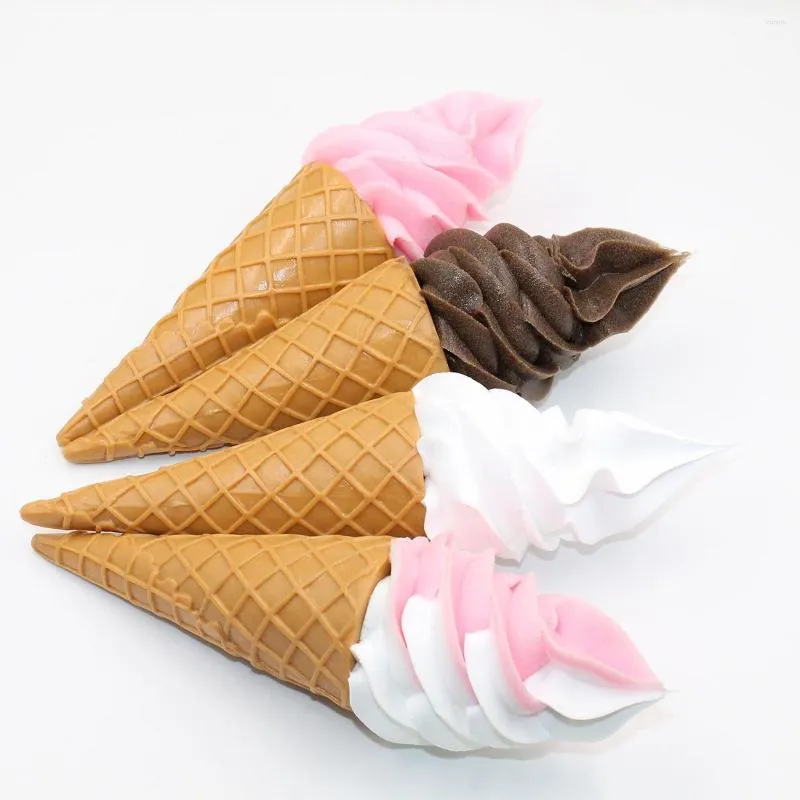 Decorative Flowers Simulation Ice Cream Cone Model Fake Pography Props Commercial Food Store Window Display