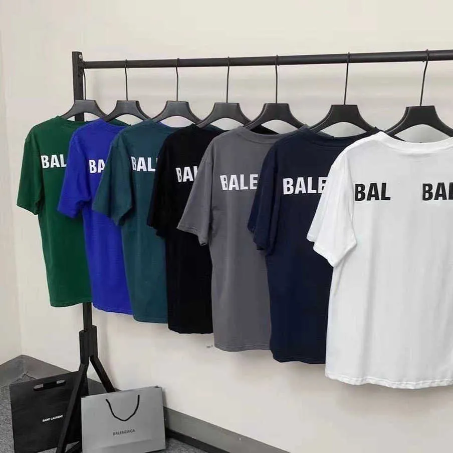 Damen-Designer-T-Shirt von Balencaigas, Modemarke Paris, vor und nach dem Brief, klassisches Pop-Familien-Kurzarm-T-Shirt für Männer und Frauen mit dem gleichen 5XL