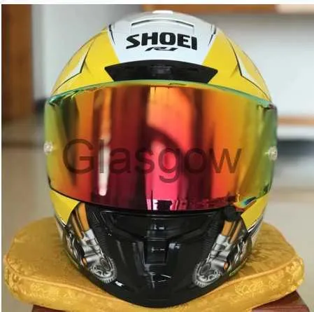 オートバイヘルメットフルフェイスレーシングABS Yellow 2024 R1記念版