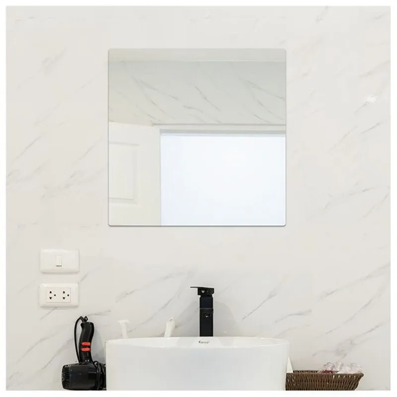 Väggklistermärken akrylspegel badrumslinser mjuka speglar självadhesiv dressing och smink heminredning 230731