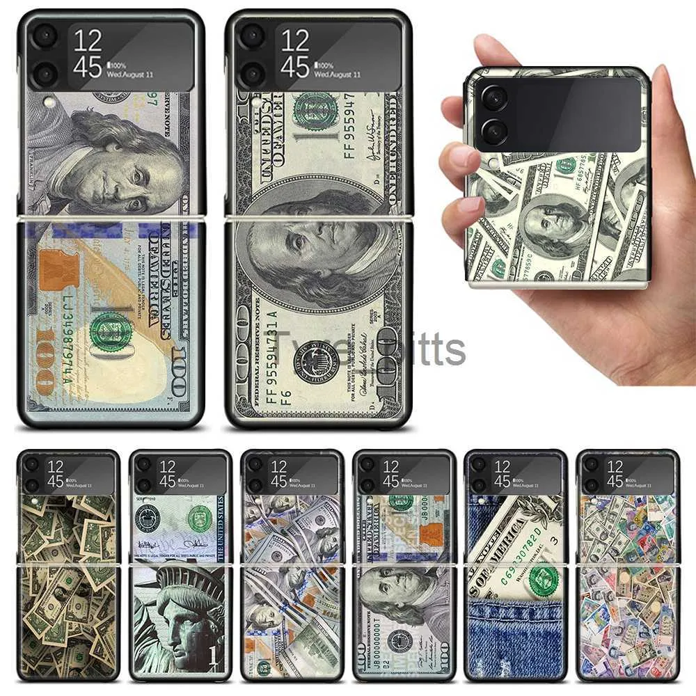 Cell Phone Cases Banknote Dollar Cash Money Zflip4 Phone Case For Samsung Z Flip3 5G z flip 3 5G zFlip Cover Cellphone Shell Caso Mobilephone Fun x0731