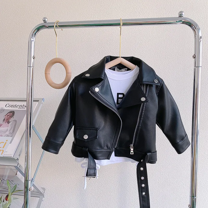 Jacket Style Rock Veste Bomber Enfant Linboo - Cuir Synthétique, Style Motard, Printemps/automne, Garçon Et Fille Veste Mi-saison Printemps Automne Jacket Style Rock Veste Bomber Enfant Linboo - Cuir Synthétique, Style Motard, Printemps/automne, Garçon Et Fille Veste Mi-saison Printemps Automne