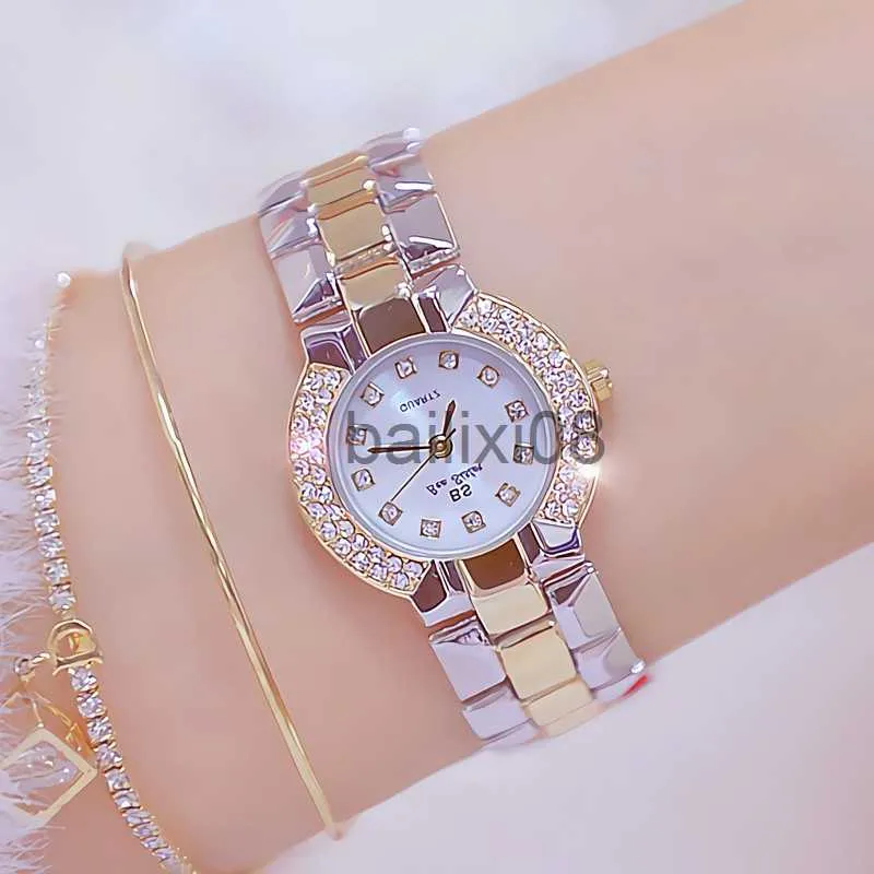 Inne zegarki Kobiety luksusowa marka zegarek 2022 sukienka Silver Gold Women Watch Watch Kwarc Diamond Ladies Watches Kobieta Zegar Bayan Kol Saati J230728