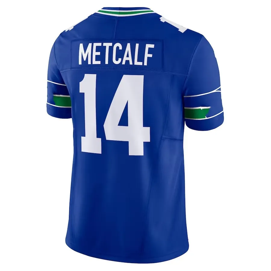 Camiseta de fútbol Metcalf 14 Kenneth Fan 12 Wagner 54 Woolen 27 Smith-Njigba 11 Lockett 16 Walker III 9 Camisetas de hombre Royal Throwback Talla S-XXXL Jersey cosido