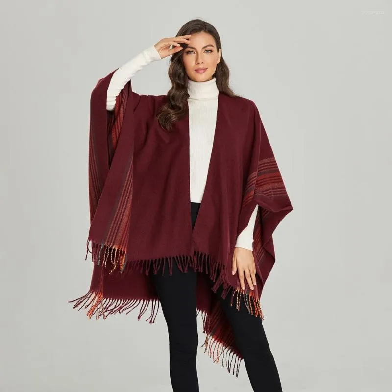 Cachecóis Marca 2023 Inverno Macio Cachecol Feminino Quente Xale Senhoras Vintage Cobertor Grosso Envoltório Poncho Capes Feminino Cashmere Pashmina