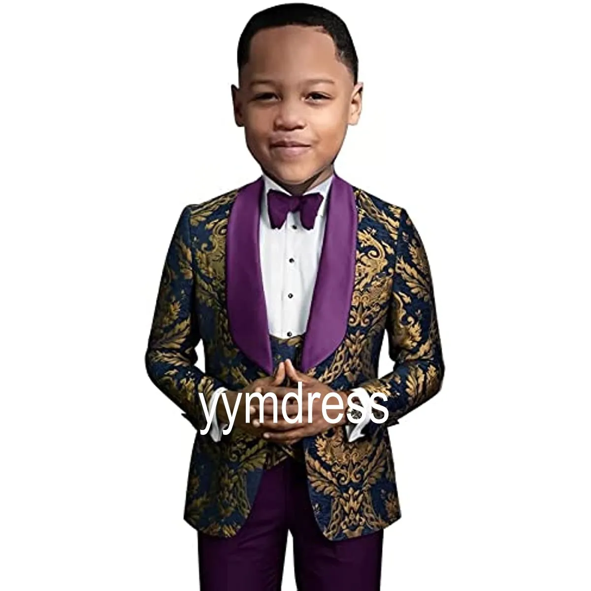 LOLANTA Boys Suit 2-Piece Tuxedo – Ring Bearer, Wedding, Birthday Blazer Set For Kids 2-13 Years