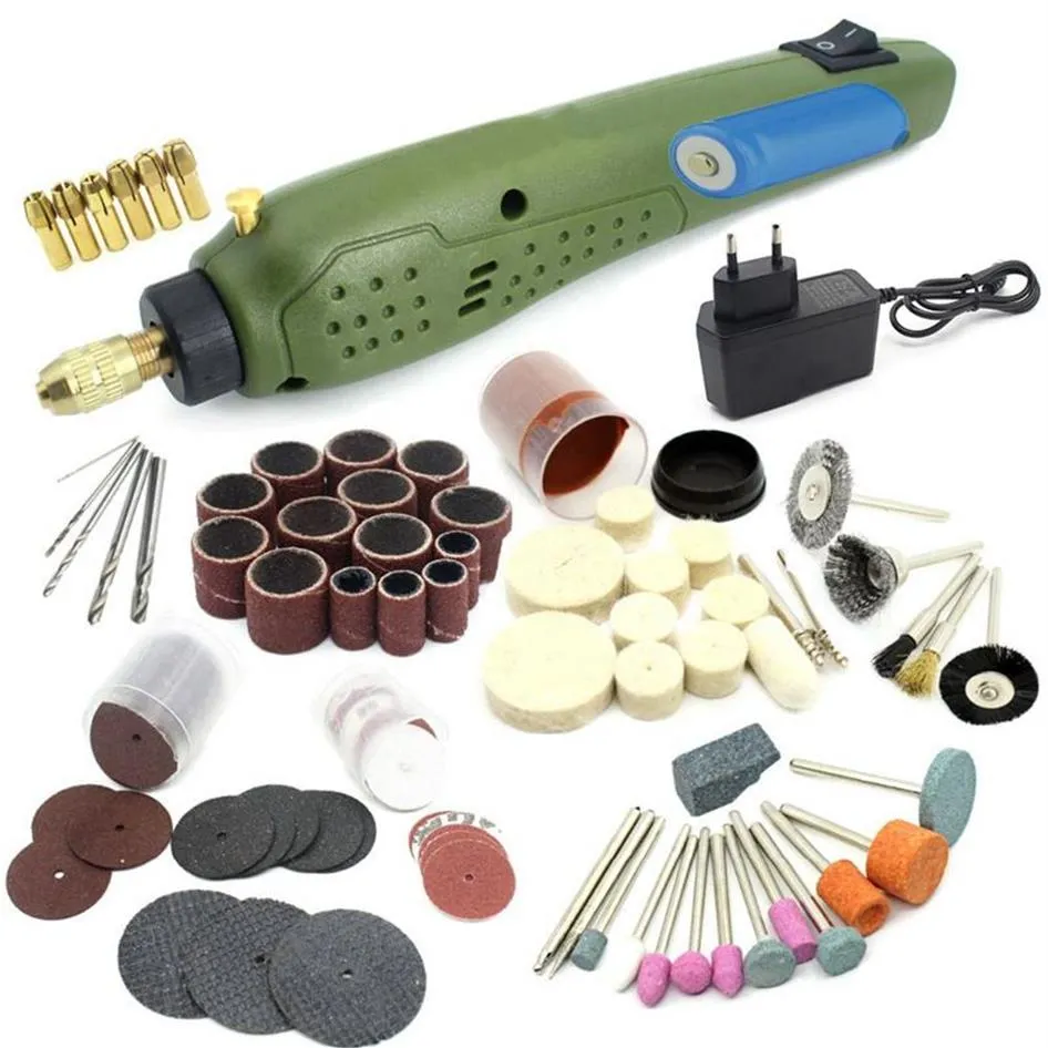 Professional Drill Bits Mini Power Rotary Tool Electric Grinding Accessories Set For Dremel Engraving Machine Kit-Eu Plug273H