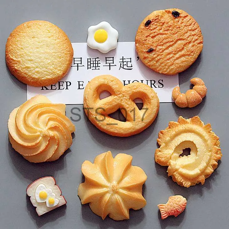 Aimants pour réfrigérateur Bionic Food Cookie Réfrigérateur Aimant 3D Creative Biscuit Réfrigérateur Magnétique Autocollants Photo Mur Mignon Cadeaux Décoration de La Maison x0731