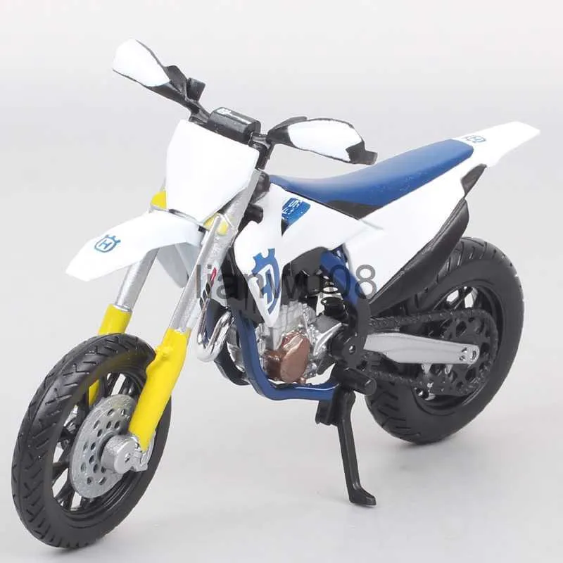 Druckguss-Modellautos, Maßstab 118, Bburago Husqvarna FS 450 Supermoto, Motorrad-Modell, Druckguss, Spielzeugfahrzeuge, Motocross-Langstrecken-Rennrad-Repliken x0731, Beste Qualität