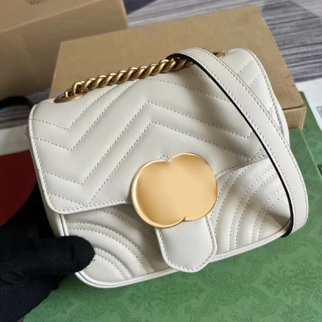 Genuine Leather classic handbag shoulder bags Women purse Mens high quality mini chain Messenger crossbody Clutch Bags Luxury Marmon travel Totes makeup camera bag