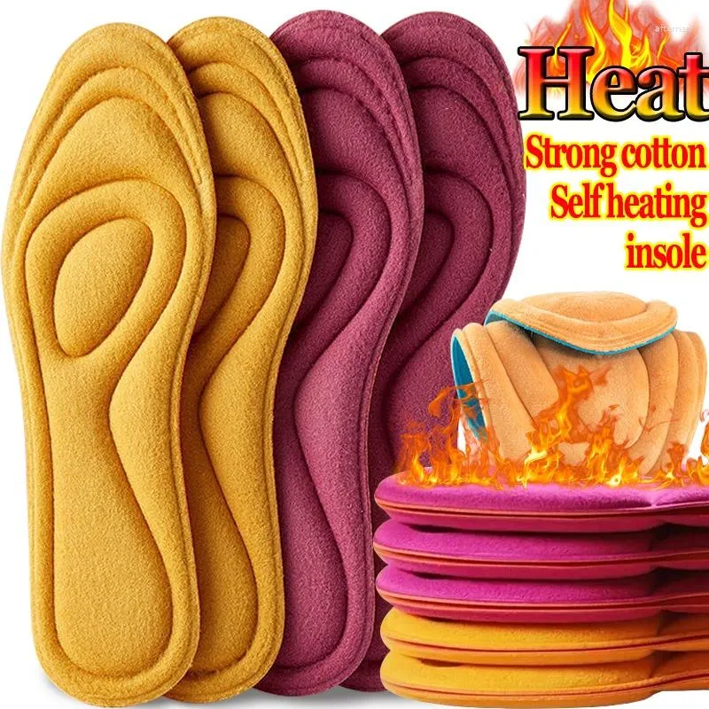 Chaussettes pour femmes Semelles auto-chauffantes Massage des pieds Semelle intérieure épaisse à mémoire de forme Tapis de chaussures en mousse à mémoire de forme Chaussures de sport chaudes d'hiver Coussin Pad Accessoires