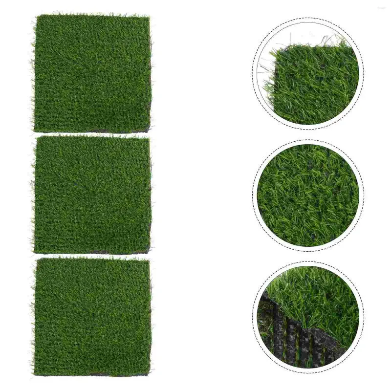 Dekorativa blommor 3 PCS Chicken Nest Mat Fake Grass Mats Egg Nesting Outdoors Coconut Shell Plastical Turf