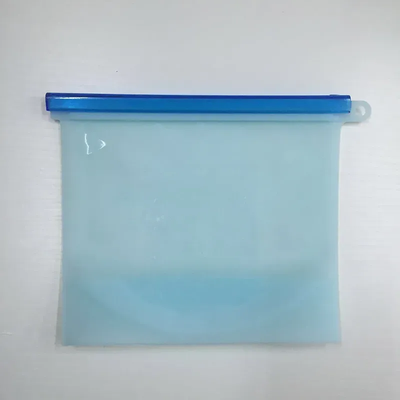 Sacos de armazenamento simples e reutilizáveis para freezer livre BPA para lanche de sanduíche Galão à prova de vazamento Sacos de alimentos de silicone 500ml 1000ml 1500ml