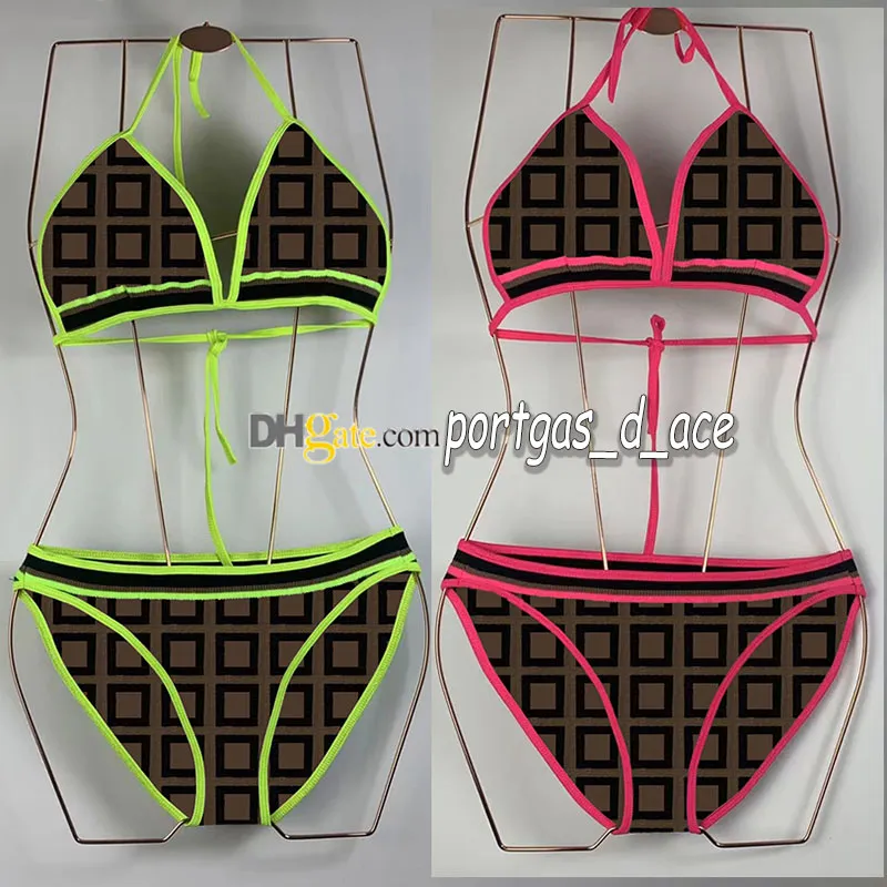 Conjunto de biquínis de luxo feminino malha roupas de banho sexy split maiôs charme menina sutiã de praia brefs maiôs frente única