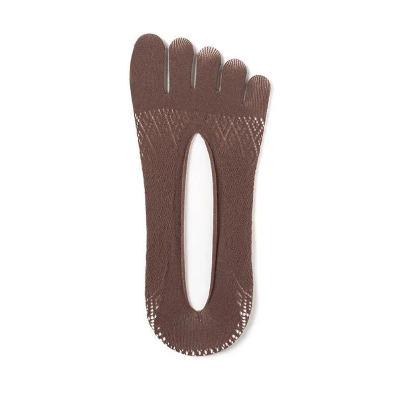 Calcetines de hombre 1 par hombres con dedos verano ultrafino transpirable  Invisible dedo del pie elástico tobillo calcetín de silicona antideslizante