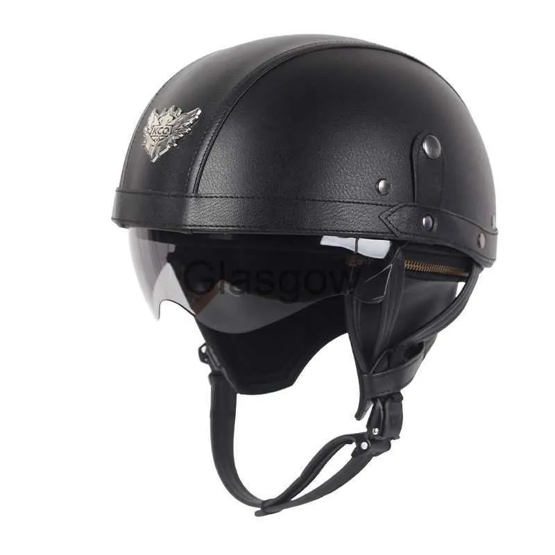 eagle chopper retro motorcycle helmet Hot Leathers HLT68 Black Advanced DOT Approved Skull Cap Half Biker The helmet features a removable Retro Trend Helmet Electric Bicycle
