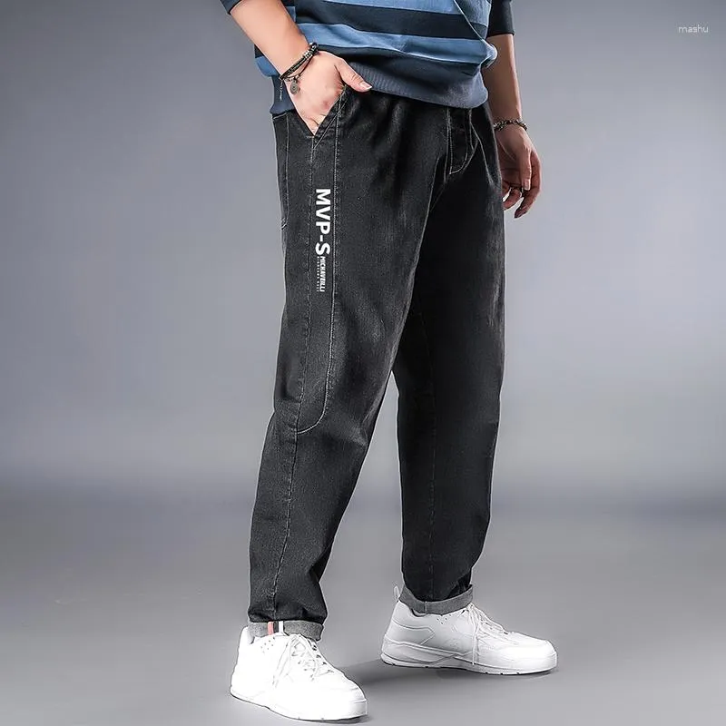 Männer Jeans Plus Größe 6XL 5XL XXXXL Männer Lose Große Fett Hip Hop Street Dance Streetwear Denim Hosen Breite bein Hosen