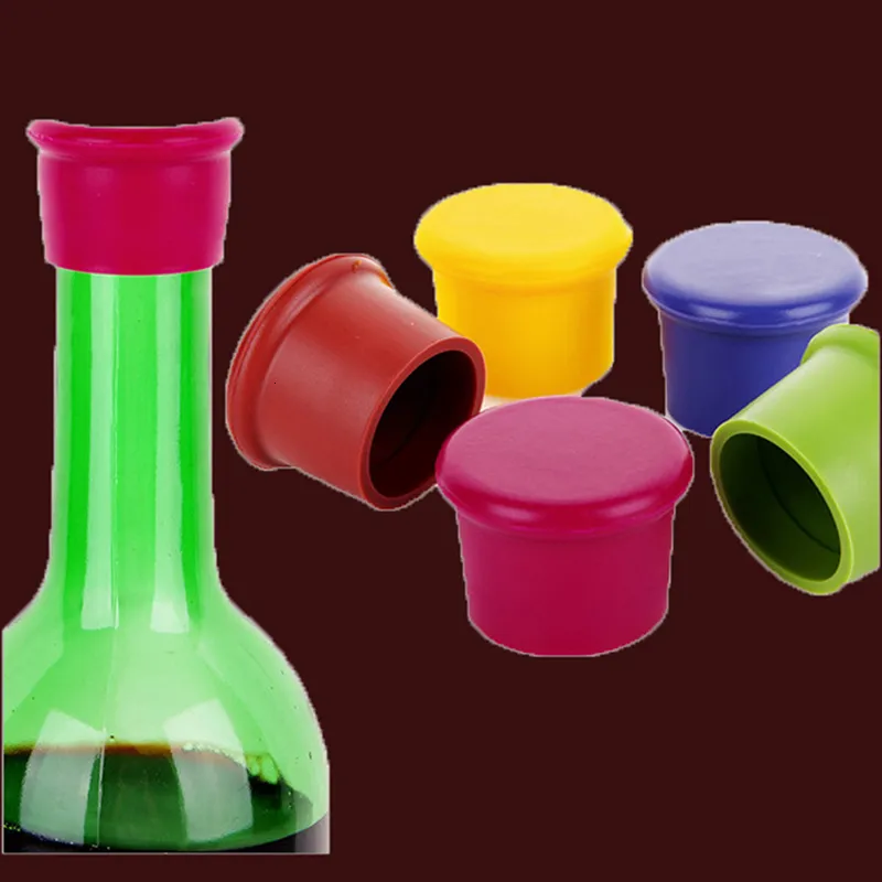 1PC Reusable Kitchen Silicone Beer Wine Stopper Plug Bottle Cap Cover Home Kitchen Tools