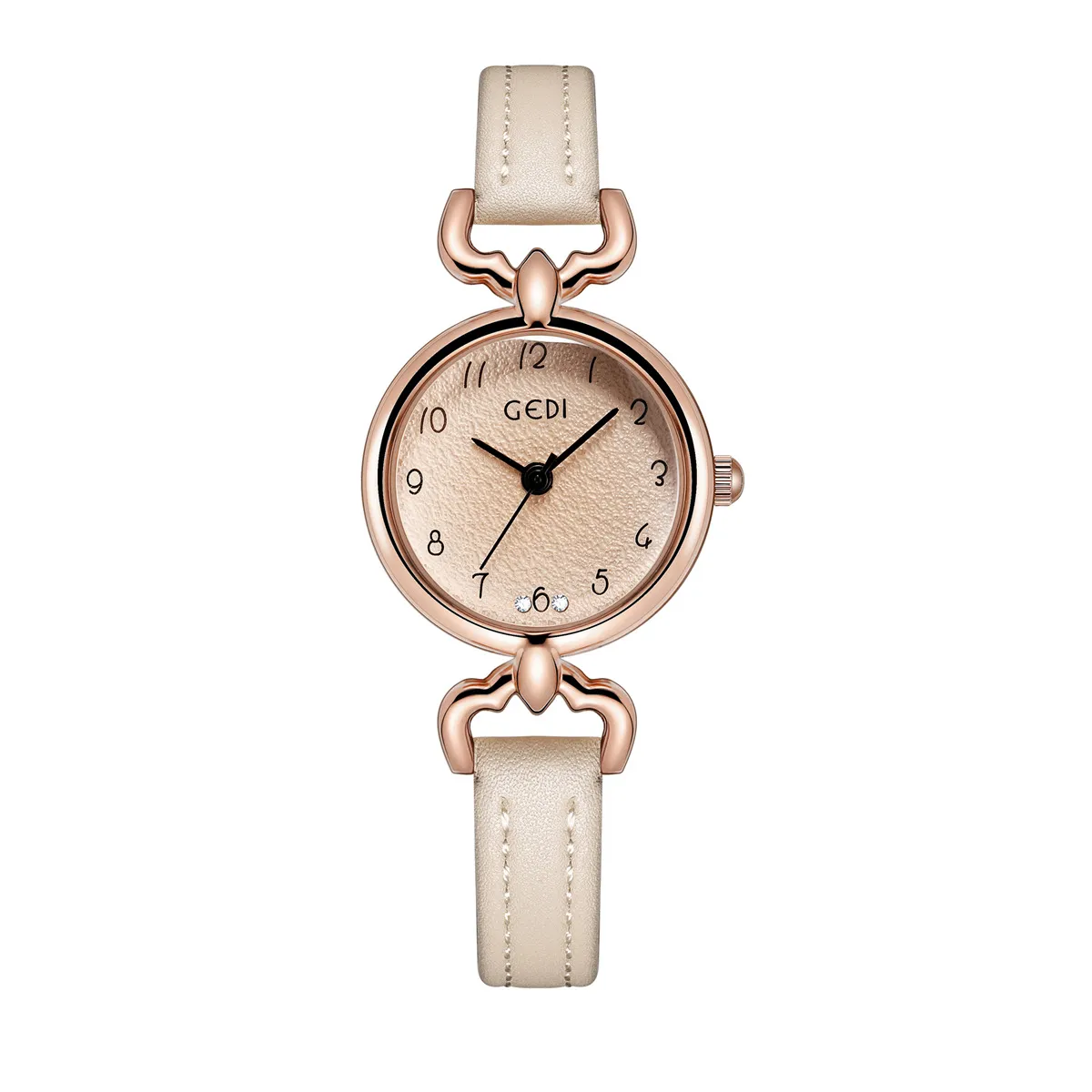Zegarek damski Watche Wysokiej jakości luksusowe limitowana edycja Wodoodporna skóra kwarcowa-battery 24 mm zegarek B7