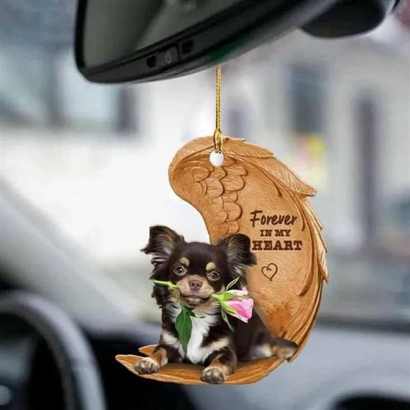 Décorations intérieures voiture déboutonner cintre décoratif belle acrylique créatif chien forme Widget clé sac à dos décoration accessoires223P