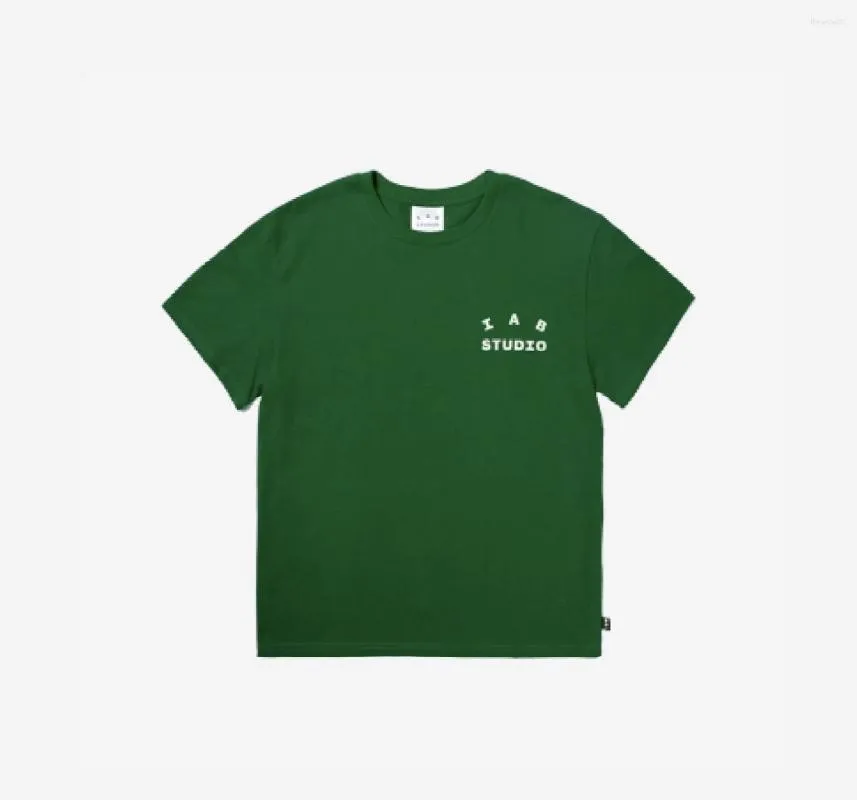 Men's White Casual Loose Fit IAB Studio T-Shirt Short Sleeve Unisex Couple Tees Tops 2024 Spring Summer Korean Version Men's White Casual Loose Fit IAB Studio T-Shirt Short Sleeve Unisex Couple Tees Tops 2024 Spring Summer Korean Version